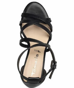 Tamaris Woms Sandals Heeled Sandals For Women Silver Comb -Heeled shoes Sales Store tam112838228 cblackmatt v020 3
