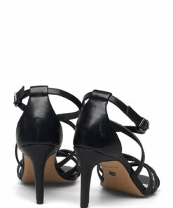 Tamaris Woms Sandals Heeled Sandals For Women Silver Comb -Heeled shoes Sales Store tam112838228 cblackmatt v020 4