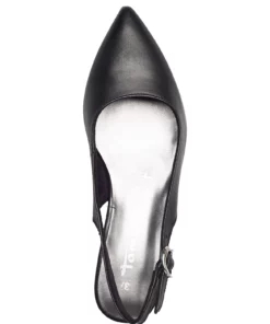 Tamaris Woms Sling Back Pumps For Women Black Leather -Heeled shoes Sales Store tam112950028 cblackleather v003 3