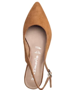 Tamaris Woms Sling Back Pumps For Women Black Leather -Heeled shoes Sales Store tam112950028 ccuoio v455 3