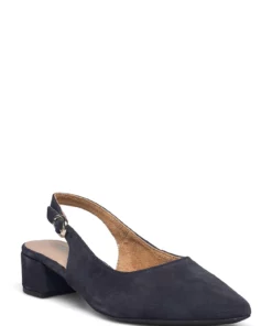 Tamaris Woms Sling Back Pumps For Women Black Leather -Heeled shoes Sales Store tam112950028 cnavy v805 1