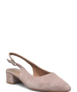 Tamaris Woms Sling Back Pumps For Women Black Leather -Heeled shoes Sales Store tam112950028 ctaupe v341