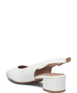 Tamaris Woms Sling Back Pumps For Women Black Leather -Heeled shoes Sales Store tam112950028 cwhiteleather v117 2