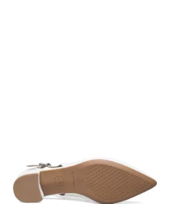 Tamaris Woms Sling Back Pumps For Women Black Leather -Heeled shoes Sales Store tam112950028 cwhiteleather v117 4