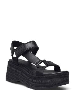 Tommy Hilfiger TOMMY JEANS WEDGE SANDAL Wedge Heels For Women Black -Heeled shoes Sales Store thsen0en01810 cblack vbds 1
