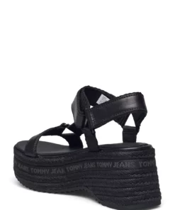 Tommy Hilfiger TOMMY JEANS WEDGE SANDAL Wedge Heels For Women Black -Heeled shoes Sales Store thsen0en01810 cblack vbds 2