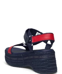 Tommy Hilfiger TOMMY JEANS WEDGE SANDAL Wedge Heels For Women Black -Heeled shoes Sales Store thsen0en01810 crwb v0gy 2