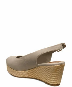 Tommy Hilfiger ICONIC ELBA SLING BACK WEDGE Wedge Heels For Women Stone -Heeled shoes Sales Store thsfw0fw04788 cstone 2