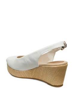 Tommy Hilfiger ICONIC ELBA SLING BACK WEDGE Wedge Heels For Women Stone -Heeled shoes Sales Store thsfw0fw04788 cwhite 2
