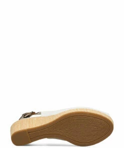 Tommy Hilfiger ICONIC ELBA SLING BACK WEDGE Wedge Heels For Women Stone -Heeled shoes Sales Store thsfw0fw04788 cwhite 4