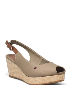Tommy Hilfiger ICONIC ELBA SLING BACK WEDGE Wedge Heels For Women Stone -Heeled shoes Sales Store thsfw0fw04788 cwoodridge vgxr 1