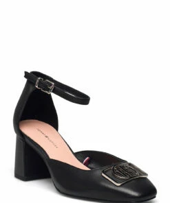 Tommy Hilfiger TOMMY HARDWARE SQUARE TOE PUMP Pumps For Women Black -Heeled shoes Sales Store thsfw0fw06059 cblack vbds 1