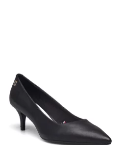 Tommy Hilfiger TH MID HEEL LEATHER PUMP Pumps For Women Black -Heeled shoes Sales Store thsfw0fw06163 cblack vbds 1