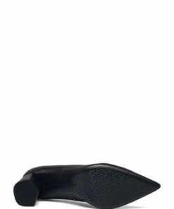 Tommy Hilfiger BASIC LEATHER MID HEEL PUMP Pumps For Women White Dove -Heeled shoes Sales Store thsfw0fw06348 cblack vbds 4