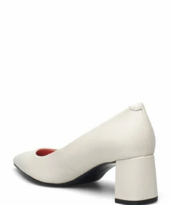 Tommy Hilfiger BASIC LEATHER MID HEEL PUMP Pumps For Women White Dove -Heeled shoes Sales Store thsfw0fw06348 cwhitedove vaf2 2