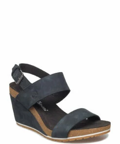 Timberland Capri Sunset Wedge Heeled Sandals For Women Jet Black -Heeled shoes Sales Store timca1msy cjetblack