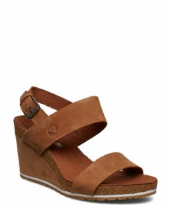 Timberland Capri Sunset Wedge Heeled Sandals For Women Jet Black