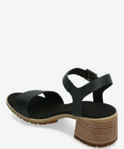 Timberland Laguna Shore Mid Heel Classic Heeled Sandals For Women Jet Black -Heeled shoes Sales Store timtb0a2frp0151 cjetblack 2