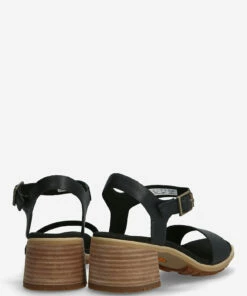 Timberland Laguna Shore Mid Heel Classic Heeled Sandals For Women Jet Black -Heeled shoes Sales Store timtb0a2frp0151 cjetblack 4
