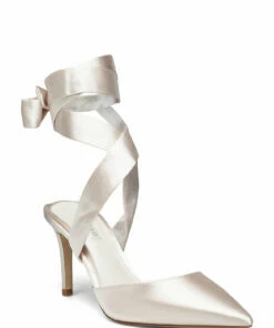 Dune London Daliah Pumps For Women Ivory Satin