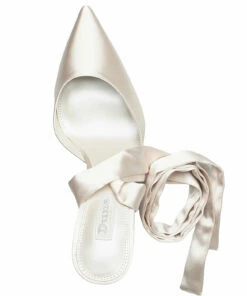 Dune London Daliah Pumps For Women Ivory Satin -Heeled shoes Sales Store une1312503940100 civorysatin v513 3