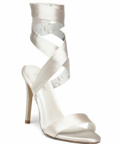 Dune London Mirelle Heeled Sandals For Women Ivory Satin -Heeled shoes Sales Store une1312503940103 civorysatin v513 1