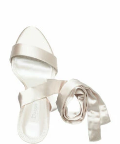 Dune London Mirelle Heeled Sandals For Women Ivory Satin -Heeled shoes Sales Store une1312503940103 civorysatin v513 3