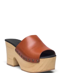 Weekend Max Mara CHIFFON Heeled Sandals For Women Tobacco -Heeled shoes Sales Store wmm55210924600 ctobacco 1