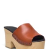 Weekend Max Mara CHIFFON Heeled Sandals For Women Tobacco